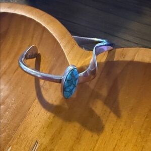 Turquoise Stone Silver Bracelet